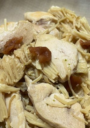 鶏肉とえのきの梅酢炒め-レシピのメイン写真