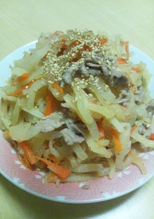 美味い☆大根と豚肉の味噌炒め-レシピのメイン写真