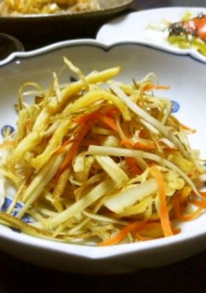 ごぼうとさきいかの塩きんぴら-レシピのメイン写真