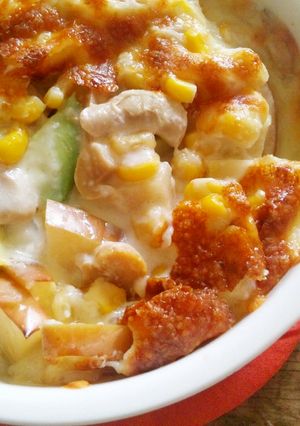 リンゴとアボガドのうどんグラタン-レシピのメイン写真