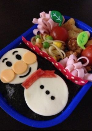 キャラ弁☆アンパンマン雪だるま-レシピのメイン写真