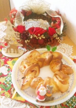 クリスマスリース♪ベーコンチーズエピ☆-レシピのメイン写真