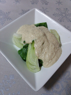青梗菜の豆腐ゴマドレサラダ-レシピのメイン写真
