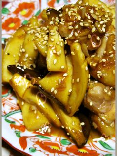 鶏肉とエリンギのにんにくバター醤油炒め!-レシピのメイン写真