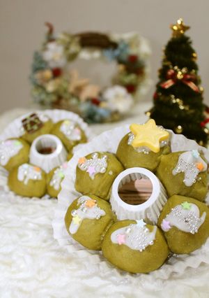 簡単で可愛い♡パンdeクリスマスリース-レシピのメイン写真