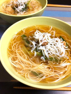 鶏肉とたっぷり生姜と長ネギのそうめん-レシピのメイン写真