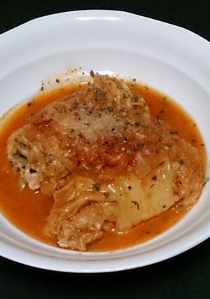 豚肉の白菜ロール♪トマトソース煮込み-レシピのメイン写真