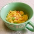 レンジで炒り卵☆枝豆と紅生姜を入れて♪