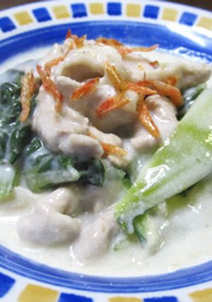 ◆糖尿病◆青梗菜と豚肉のクリーム煮-レシピのメイン写真