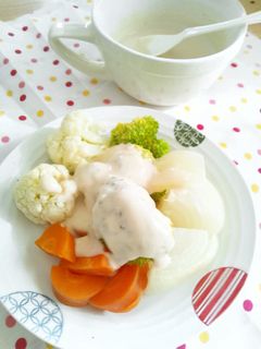 味噌・ヨーグルトのソース(温野菜)-レシピのメイン写真