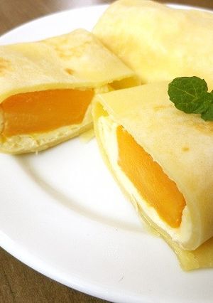 香港風！マンゴークレープ包み❤-レシピのメイン写真