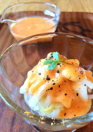 大根と白菜の塩もみサラダ☆柿ドレッシング-レシピのメイン写真