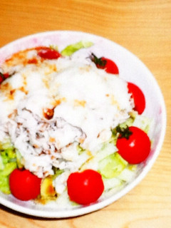 簡単~☆豚しゃぶ とろろサラダ-レシピのメイン写真