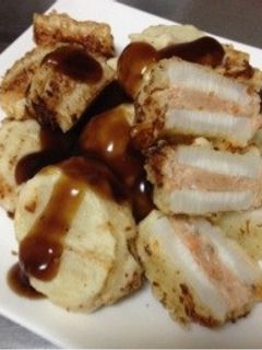 長芋の鮭バーグ挟み揚げ♡-レシピのメイン写真
