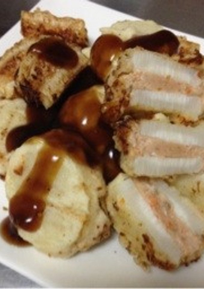 長芋の鮭バーグ挟み揚げ♡-レシピのメイン写真