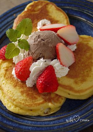 リコッタ気分のスフレパンケーキ～ＨＭで～-レシピのメイン写真