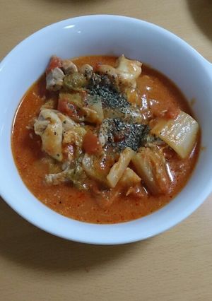 まろやか~!チキンと白菜のトマト煮込み-レシピのメイン写真