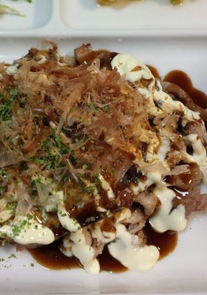 簡単 豚肉と卵のお好み焼ソースかけ-レシピのメイン写真