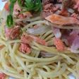 簡単・鮭としめじの和風パスタ