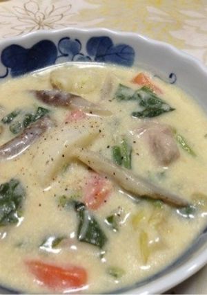 味噌チーズ豆乳の根菜シチュー-レシピのメイン写真