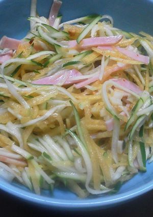 青パパイヤと柿のタイ風サラダ-レシピのメイン写真