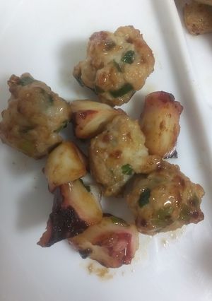 簡単★肉団子とタコのオイスターソース炒め-レシピのメイン写真