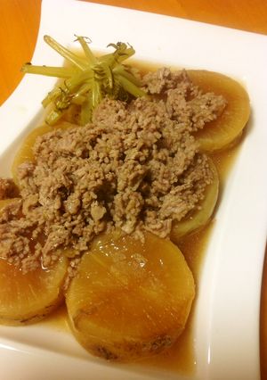 圧力鍋15分！ふろふき大根の挽肉あんかけ-レシピのメイン写真