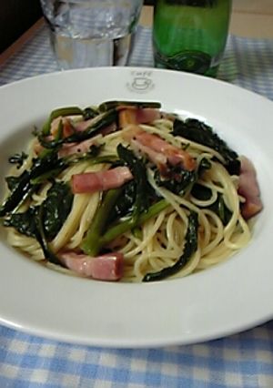 空芯菜とベーコンのパスタ-レシピのメイン写真
