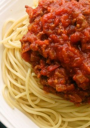 簡単 我が家のミートソーススパゲティ-レシピのメイン写真