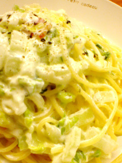白菜とベーコンのクリームパスタ-レシピのメイン写真