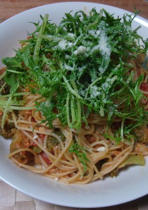具沢山のパスタ 旦那作。-レシピのメイン写真