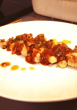 焼いた鶏肉にトマトソースをかけたやつ-レシピのメイン写真
