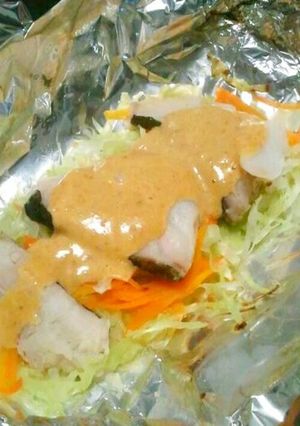 鱈のホイル焼き～ごまマヨソースで～-レシピのメイン写真