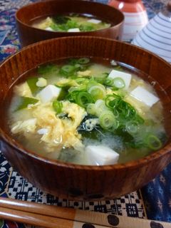 ✤お豆腐とワカメのかきたま汁(味噌汁)✤-レシピのメイン写真