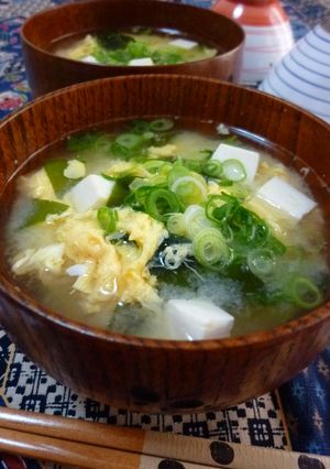 ✤お豆腐とワカメのかきたま汁(味噌汁)✤-レシピのメイン写真