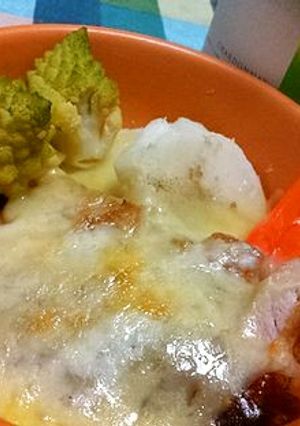 温野菜とポークカツレツのチーズ焼き-レシピのメイン写真