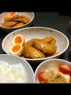 半熟玉子と手羽のさっぱり煮♪-レシピのメイン写真