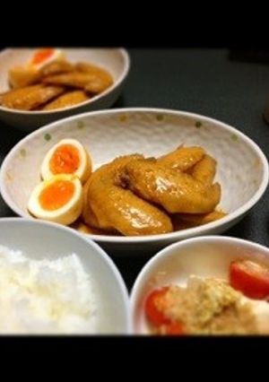 半熟玉子と手羽のさっぱり煮♪-レシピのメイン写真