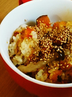かぼちゃとツナの炊き込みご飯-レシピのメイン写真