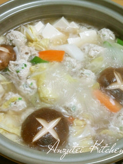 我が家のお鍋の鶏団子-レシピのメイン写真