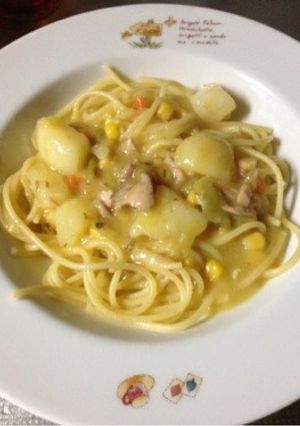 リメイク☆シチューで簡単チーズパスタ♡-レシピのメイン写真