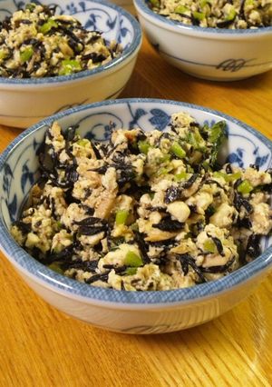 カブ(大根)葉とヒジキの炒り豆腐☆-レシピのメイン写真