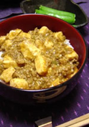 肉味噌の簡単麻婆豆腐丼(マーボー丼)-レシピのメイン写真