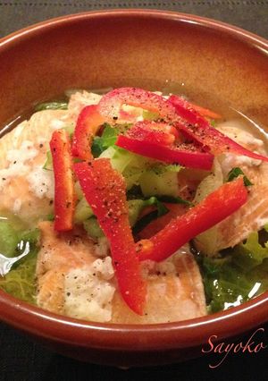 サーモンと白菜の塩麹蒸し-レシピのメイン写真