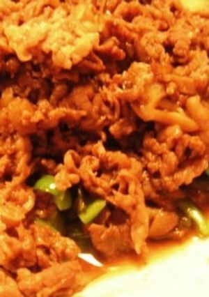 しゃきしゃきピーマン炒めの牛肉かけ-レシピのメイン写真