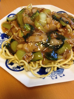 チンゲン菜と豚肉のあんかけ焼きそば-レシピのメイン写真