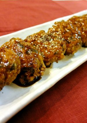 愛されおかず♪蓮根と大葉の照焼きつくね-レシピのメイン写真