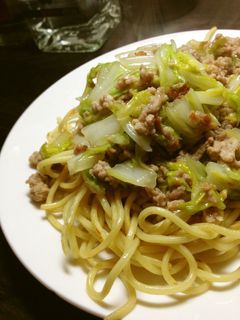 ひき肉と白菜の混ぜ麺風あんかけ焼きそば-レシピのメイン写真
