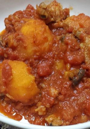 鶏とじゃがいものトマト煮込み♪-レシピのメイン写真