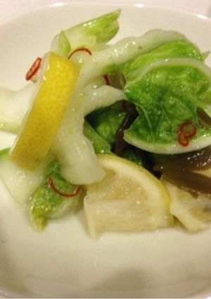 白菜とレモンの浅漬け。柚子でもどうぞ。-レシピのメイン写真